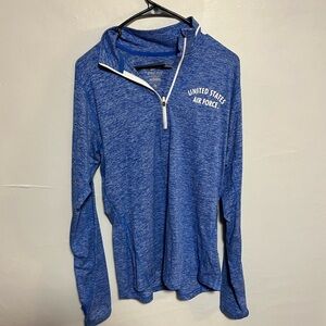 USAF Nike Heathered Blue Dri-FIT Zip Pullover